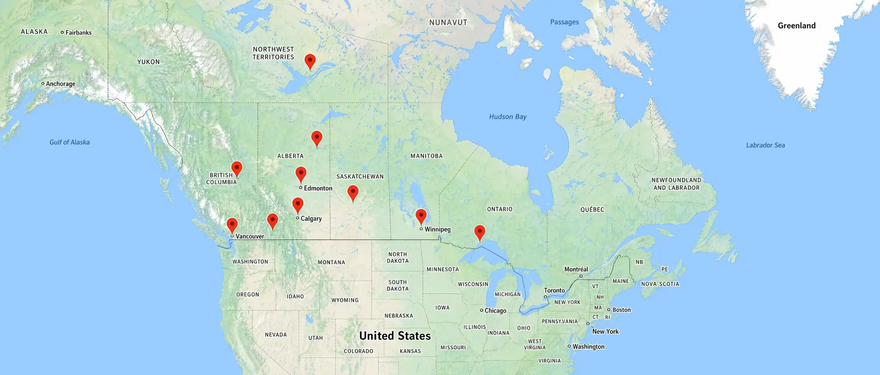Canadian Dewatering locations across Canada